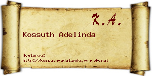 Kossuth Adelinda névjegykártya